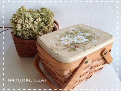 ホワイトブーケのバスケット